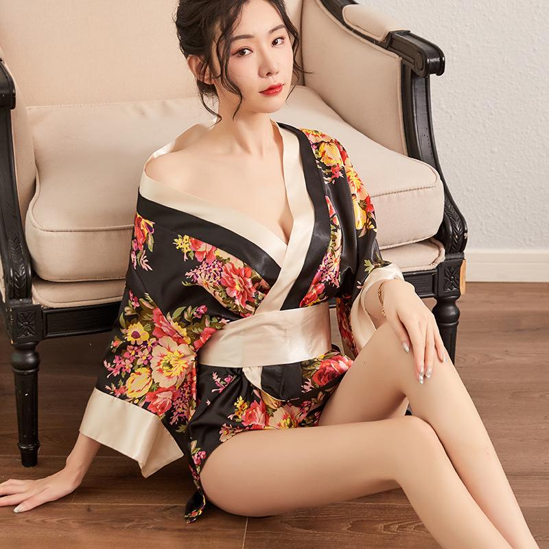 Sexy lingerie women's kimono lace-up sexy, seductive hot passion suit uniform