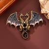 Matte Finish Metal Double Headed Dragon Brooch 1Pcs Unisex Animal Pin Fashion Accessory for Blazer Backpack Daily Outfit