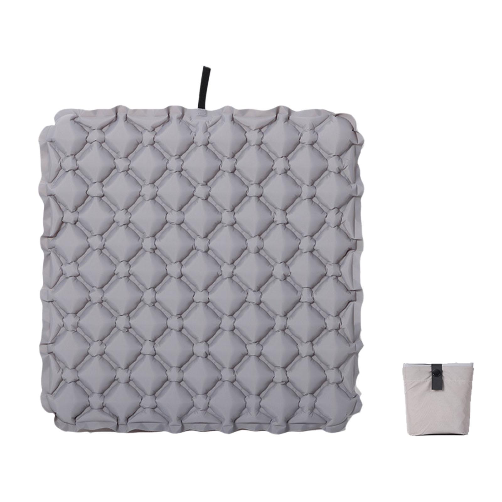 

Inflatable Seat Cushion Foldable Soft Camping Air Sitting Pad Office Chair Cushion for Boating Walking Concerts Beach Airplane серый