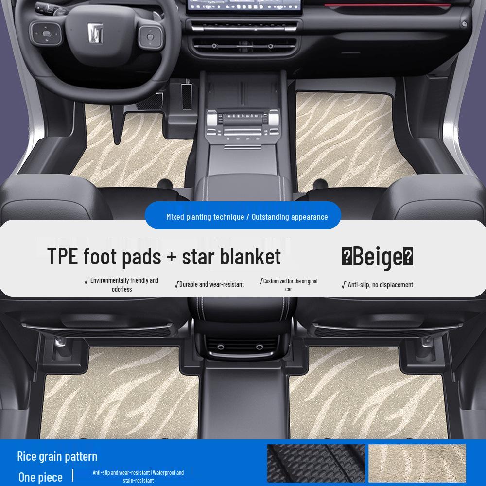 Tank TPE Car Floor Mats for Models 300, 400, 500, 700 - Full Coverage Waterproof Silk Coil Mats with Door Sill Protection