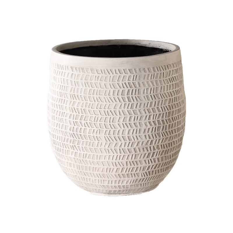 Vintage Black Magnesium Clay Planter 24cm