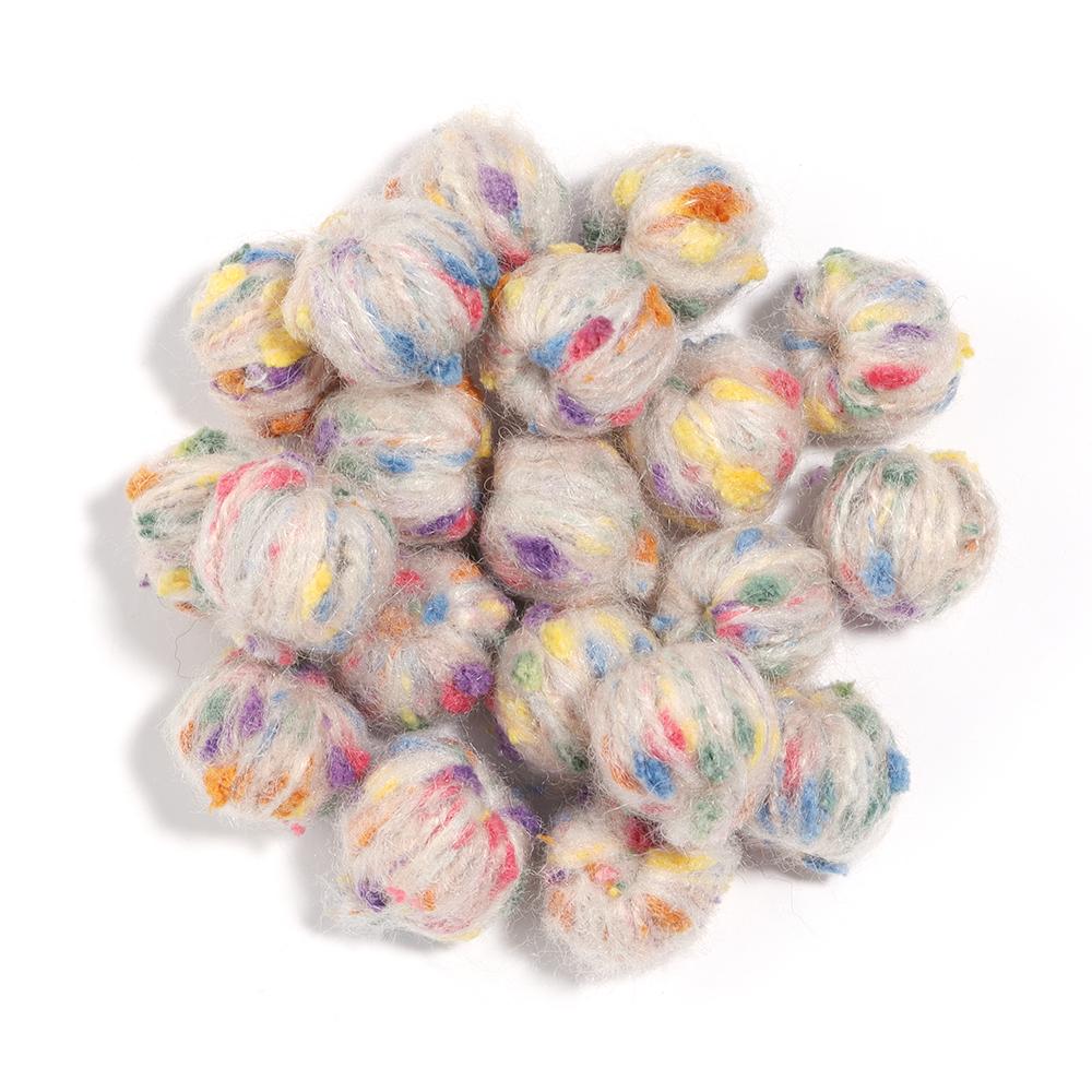 10pcs Plush Mohair Ball Beads Colorful Soft Pompom Beads For DIY Jewelry Making Handmade Clothing Earrings Decor Accessories