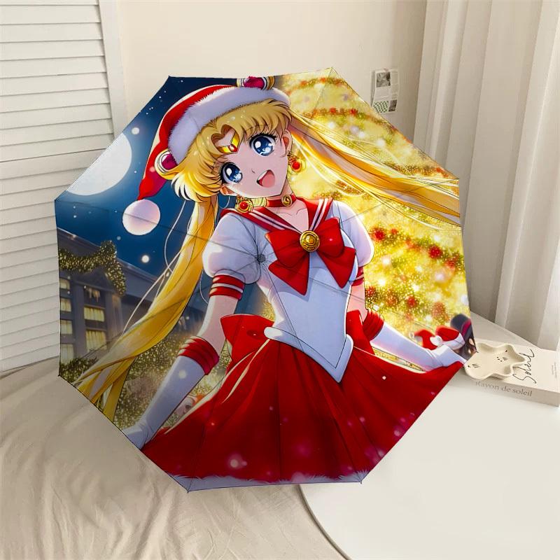 

1PC Christmas, SailorMoon Umbrella-8-Rib Reinforced, Automatic Open, Lightweight & Durable, Cute Fashion Accessory for Outdoor-F2686