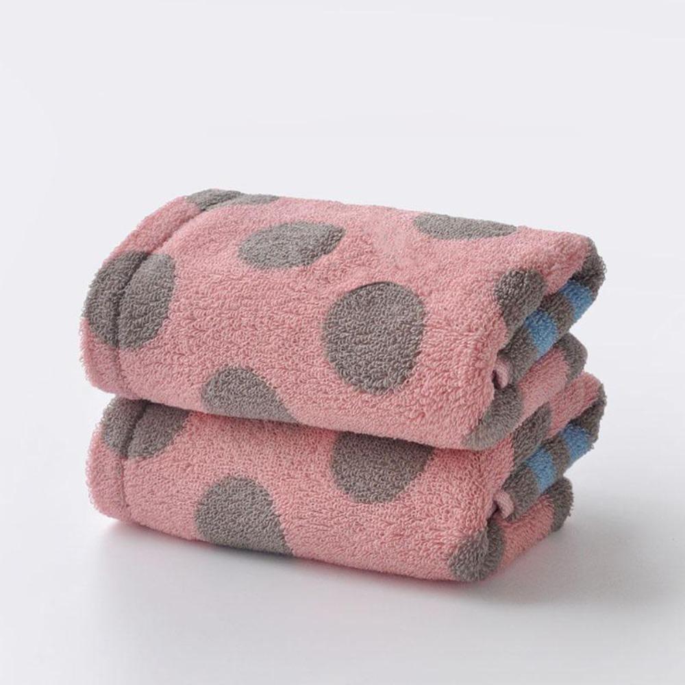 2Pcs Thickened Stripe Spot Baby Bath Towel 30x60cm Shower Towel Cotton Hand Towel  Face Wash