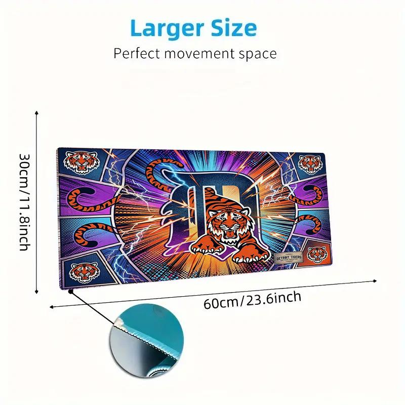Detroit Tigers Color Mouse Pad Large Gaming Table Cushion Non-slip Laptop Tablet Big Mousepad XXL Mat Mini PC Playmat With Lock edge