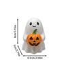Cute Halloween Ghost Statue Resin Mini Pumpkin Ghost Figurine Realistic Holding Pumpkin Ghost Home Living Room Decor
