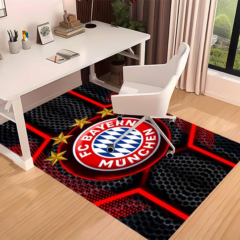 FC Bayern Munich Logo Printed Absorbent Washable Carpet, Non-Slip Bathroom Mats, Kitchen Rugs, Yoga Mat,Living Room Entrance, Camping Picnic Rugs