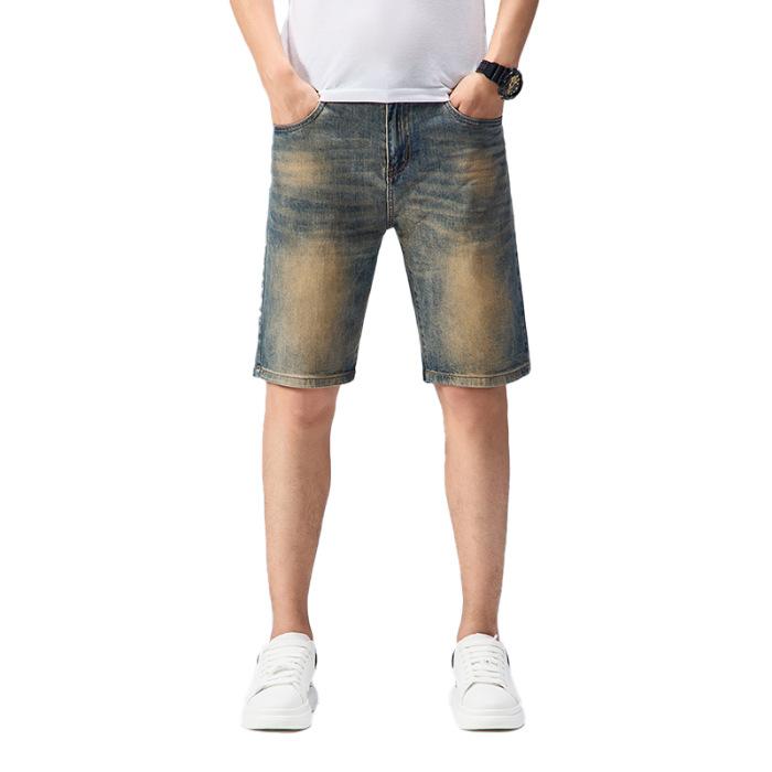 

Denim Men s Fit Straight Casual Mid-pants Handsome Men s Summer New Style 36