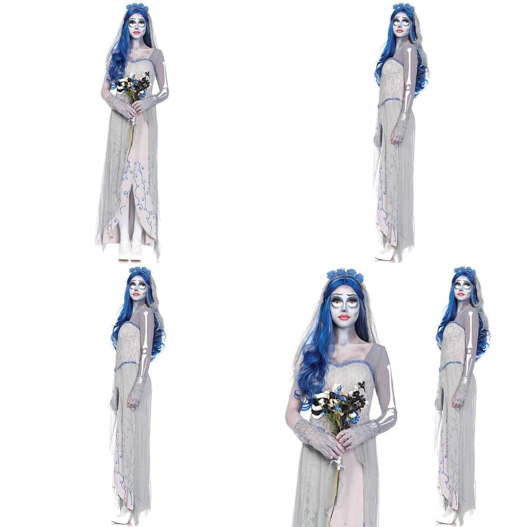 Costume da sposa cadavere zombie horror di Halloween per donna, spaventoso, per eventi unici