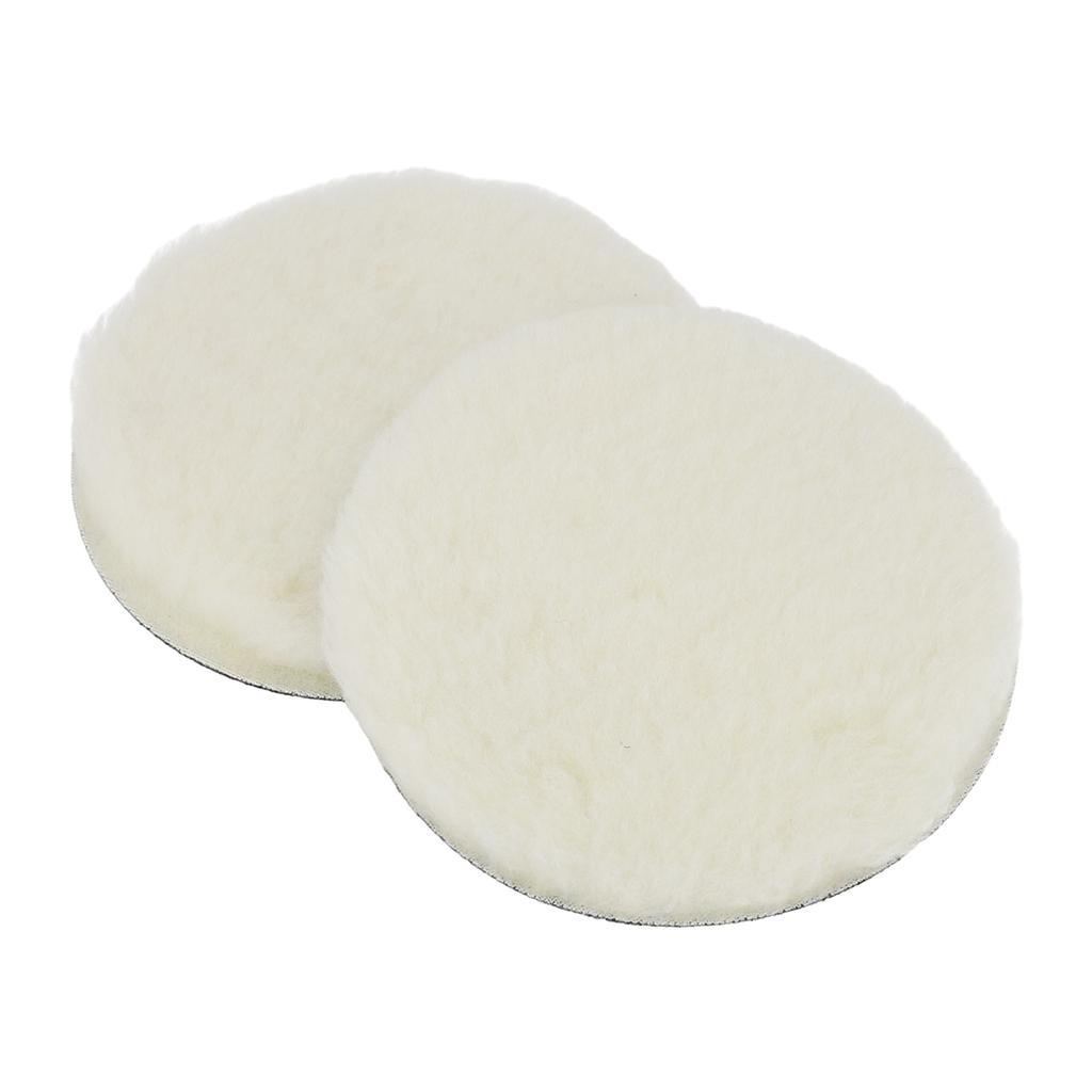 2pcs 5/6/7 Inch Wool Buffing Polishing Pads Foam Washable For Automotive Marine Coatings Buffing Abrasive Sand Scratches Tools