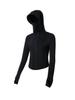 2025 Women's Black Slim Fit Sun Protection Ice Silk Jacket: Breathable, UV-Protective Summer Sportswear