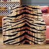 Realistic Tiger Skin Blankets Flannel Textile Decor Animal Print Skin Animal Portable Warm Throw Blankets for Bed Rug Piece King