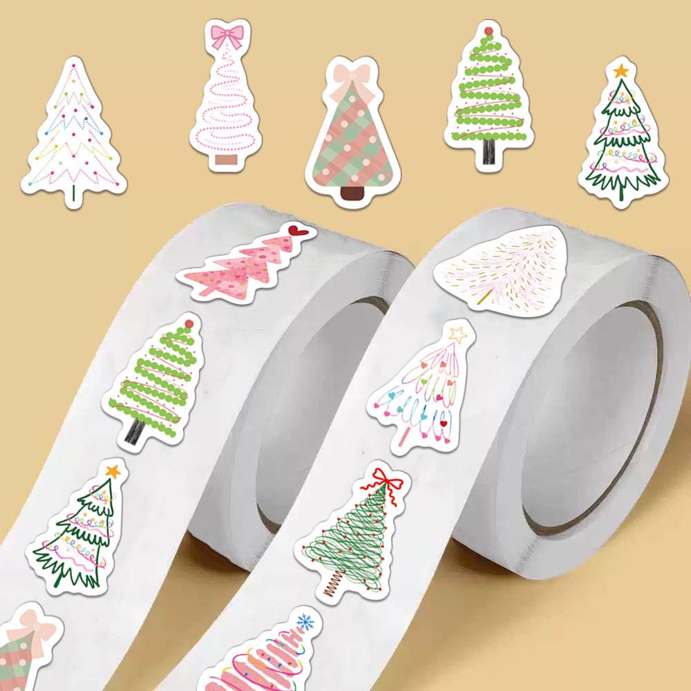 500-Count Christmas Tree Stickers for Journals, DIY Phone Cases, Notebooks
