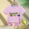 2026 Summer Short-sleeved Sprunki Cute Fashion Top Boys Girls Comfortable Round Neck Pure Cotton T-shirt Children's Sprunki Gift