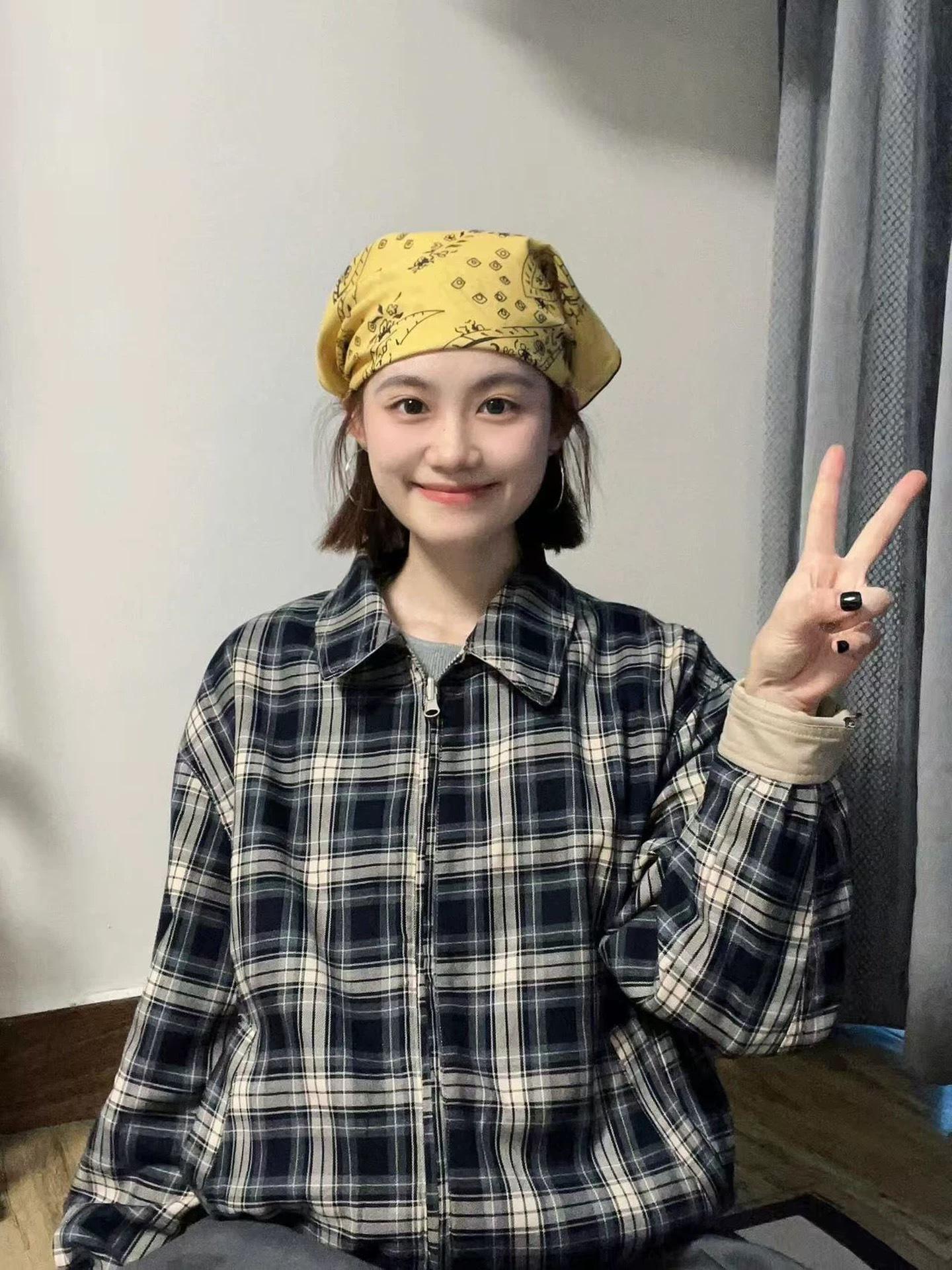 American Retro Women s Reversible Plaid Jacket - 2025 Autumn Trendy Petite Casual Fashion S