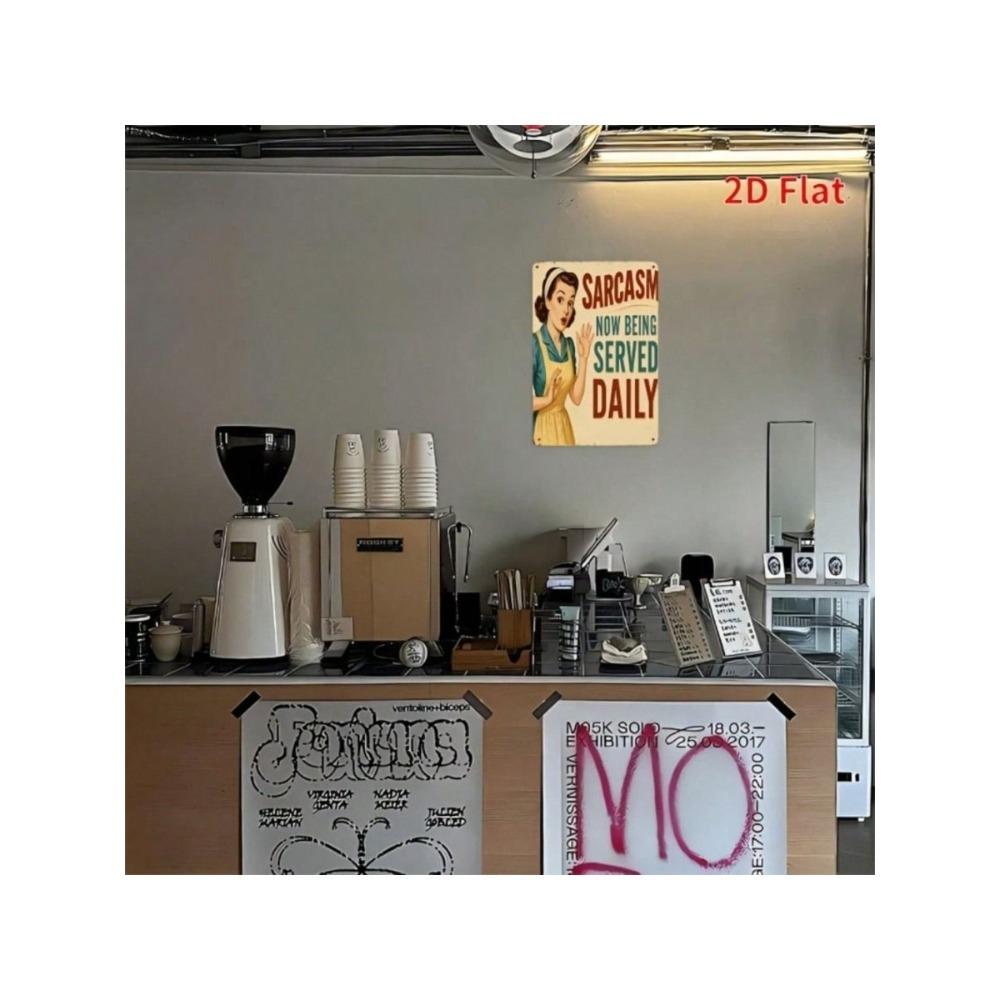 Sarcastic Metal Wall Art Sign Waterproof Vintage Kitchen Decor