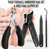 Four Piece Set Of Nail Clippers For Repairing Thick Toenails And Nails