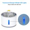 2.4L/81oz Eco-Friendly Durable Pet Fountain with LED Light and Water Level Window Automatic Cat Drinking Water Fountain Charge