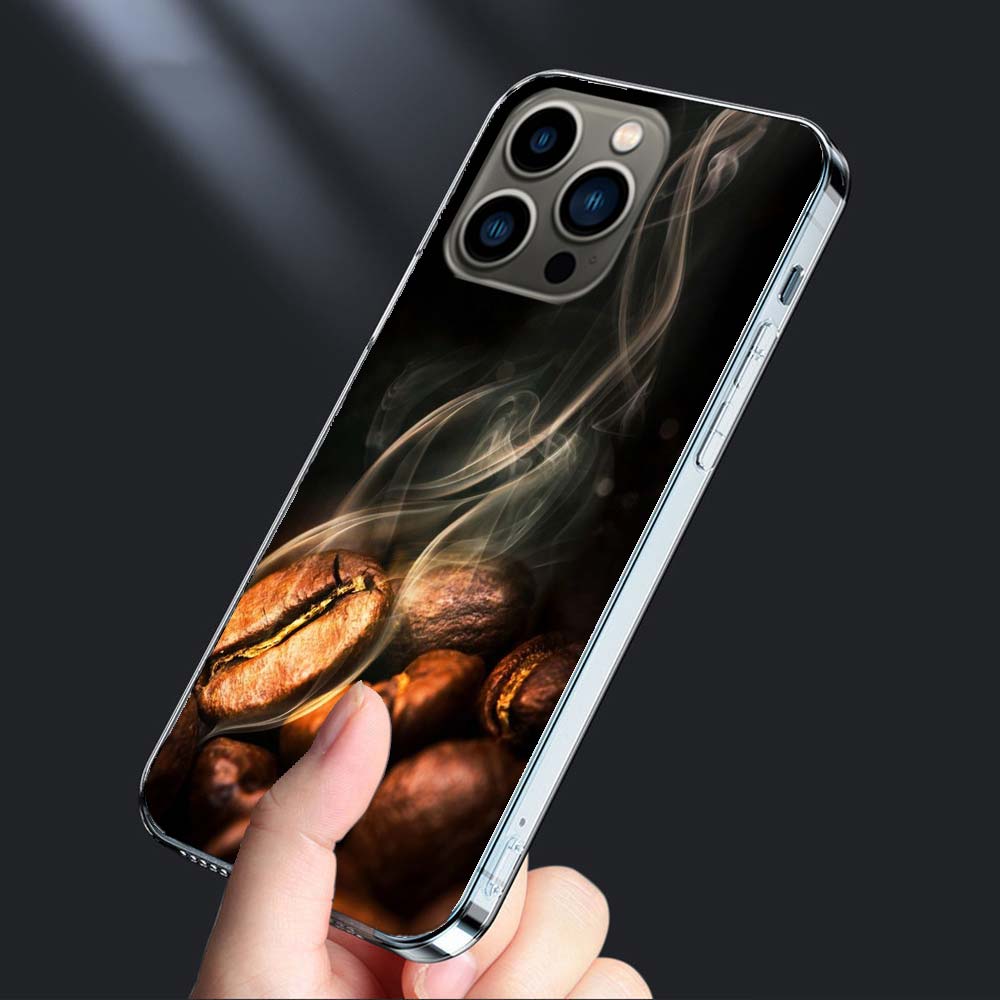 Newly Baked Coffee Beans Phone Case For Iphone 16E 15 Pro 14 Plus 17E 16 17 Pro Max Air 11 12 13 Mini Shockproof Capa Cute Co