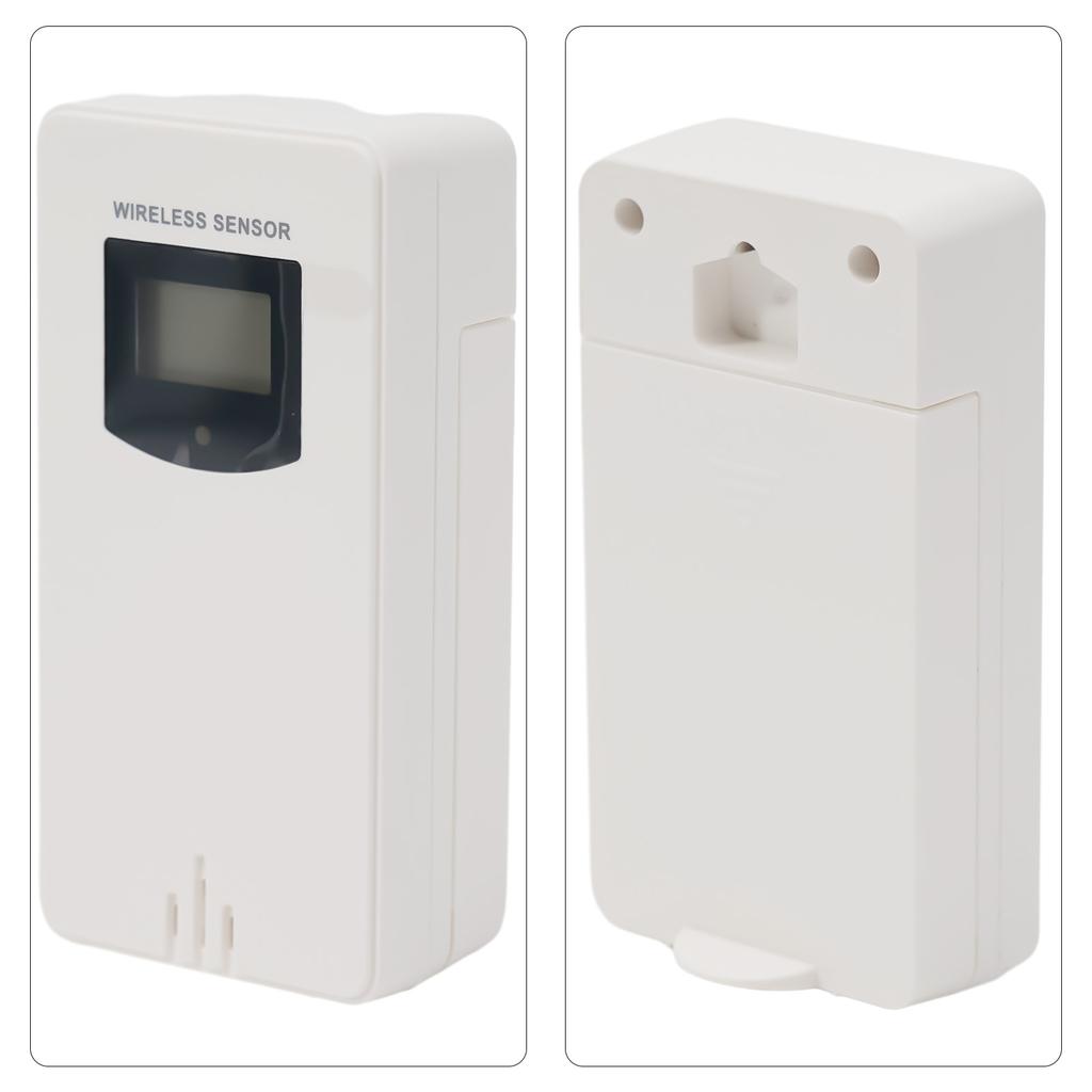 FanJu Weather Station Wireless Sensor  1Wireless Thermo Sensor  433 92MHz RF Frequency  White Plastic Material