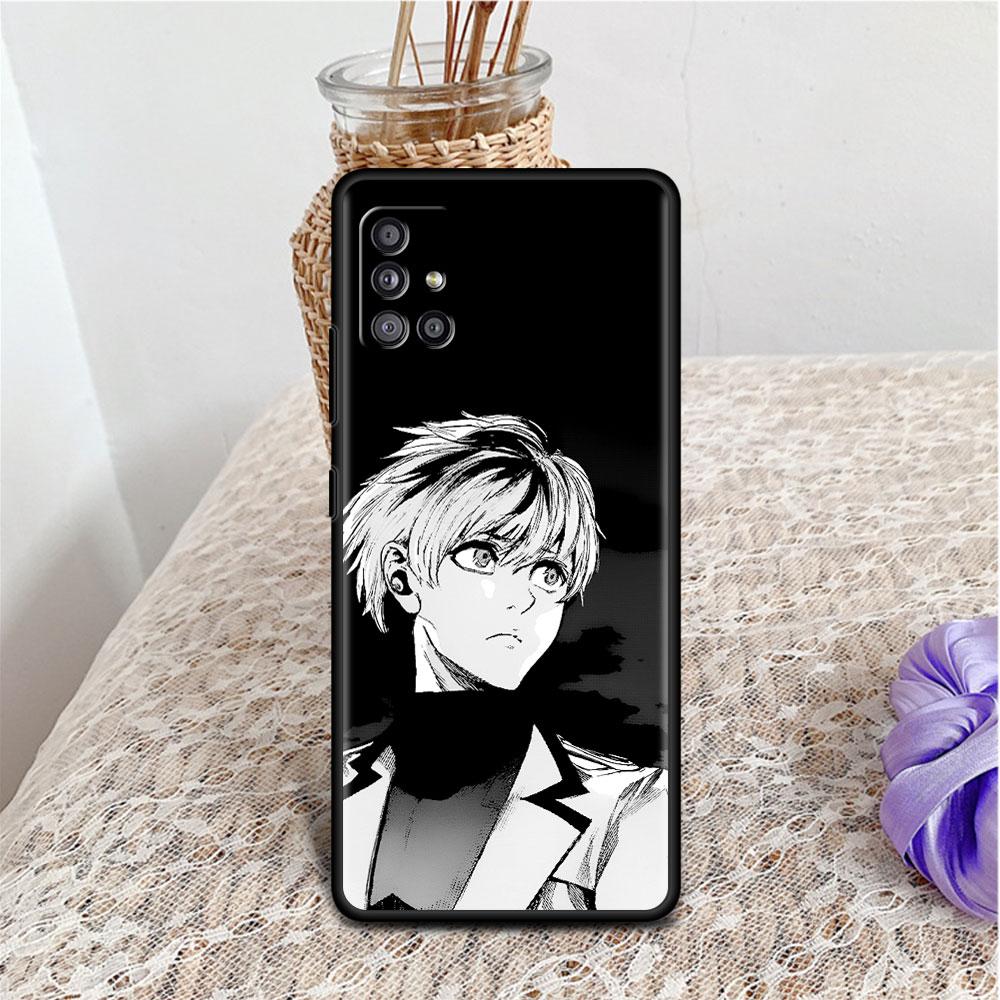 Pouzdro pro Samsung Galaxy A52 A12 A51 A32 A71 A21s A22 A11 A02s A03 A23 A13 A53 A41 A31 A72 Měkký Kryt na Telefon Tokyo Ghoul Anime Sac