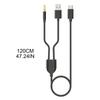 120cm/3.9ft Type-C Cable 3.5mm AUX Cord Line 2 In 1 Audio Charging Cable Supports for Car Stereo/Speakers/Headset