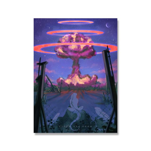 Future Animal Wailing Plakáty a grafiky Jelen Wolf Velryba Slon Obraz na plátně Abstraktní obrazy na zeď Obývací pokoj Domácí dekorace