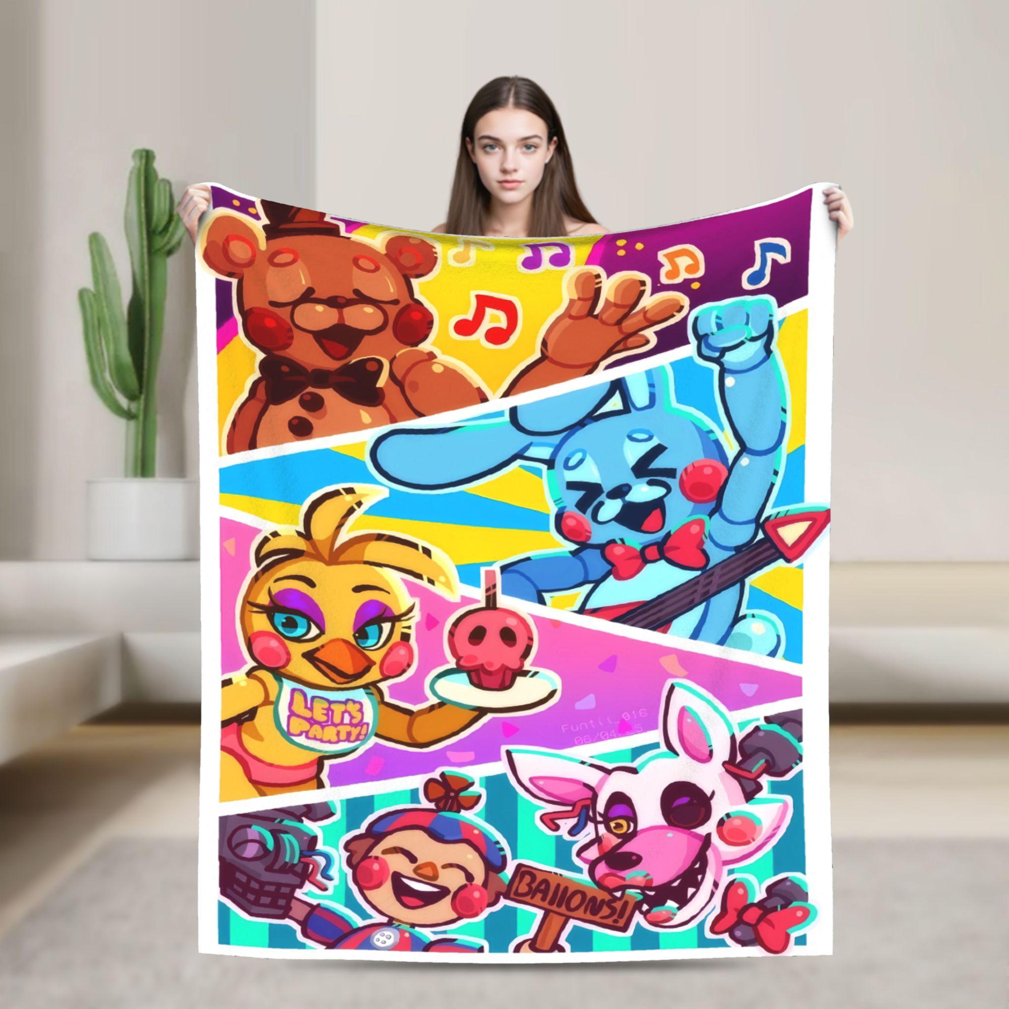Monika Chen Unisex Fnaf At Freddys Blanket Quality Soft Throw Blanket Winter Girls Boys Outdoor Funny Bedspread