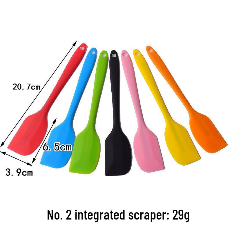 Набор силиконовых инструментов для выпечки и приготовления: Набор из 6 предметов: скребок, венчик, кисточка, лопатка, ситечко и ложка. Red