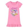 M1212 Kids Girls Sajaboys Kpop Rumi Zoey Mira Print Short Sleeves Ruffle Dress