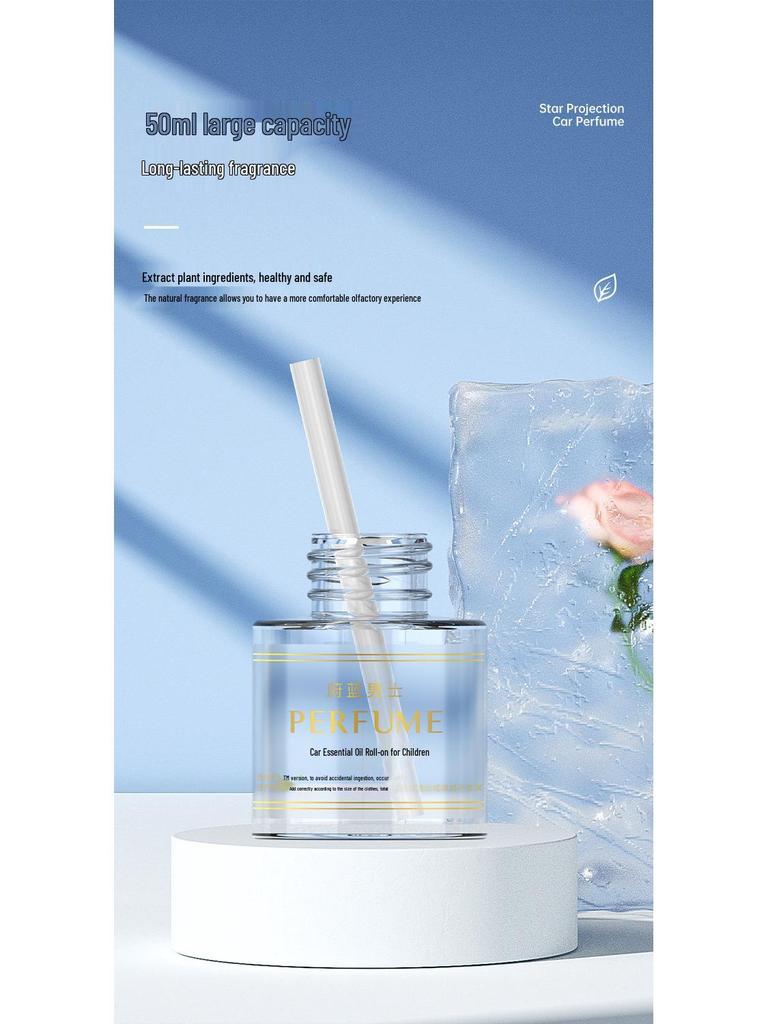 2023 Smart Voice-Activated Car Aroma Diffuser with Ambient Lighting and Starry Sky Perfume, Syncs with Car