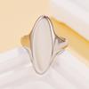 Fashion Chic Geometric Oval Stainless Steel Ring: Versatile Women's Heavy Metal Open Design