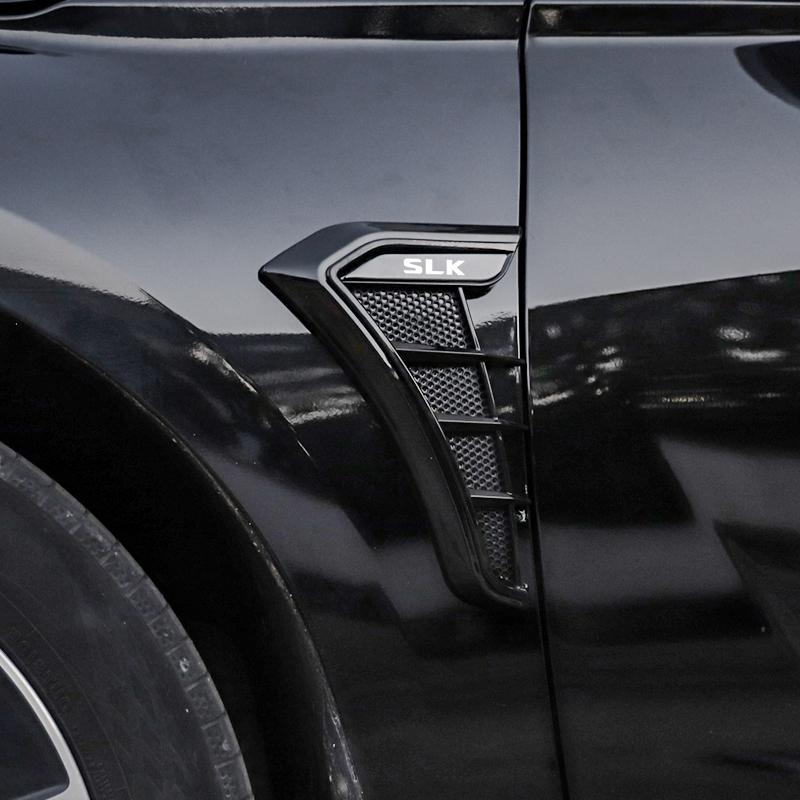 Dla Mercedes Benz SLK Samochód Czarny Węglowy Błotnik Samochodowy Boczne Otwory Wentylacyjne Wlot Powietrza Otwór Siatka Naklejka Pokrywa BL1