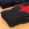Knitted Gloves for Adult Touch Screen Mittens Male Female Winter Gloves with Pentagram Pattern Fingerless Gloves