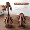 Wooden Trivet for Hot Dishes, Foldable Wooden Tree Trivet, Handmade Tree-shaped Trivet Set with Stand, Reusable Heat-resistant Coasters for Home Kitch