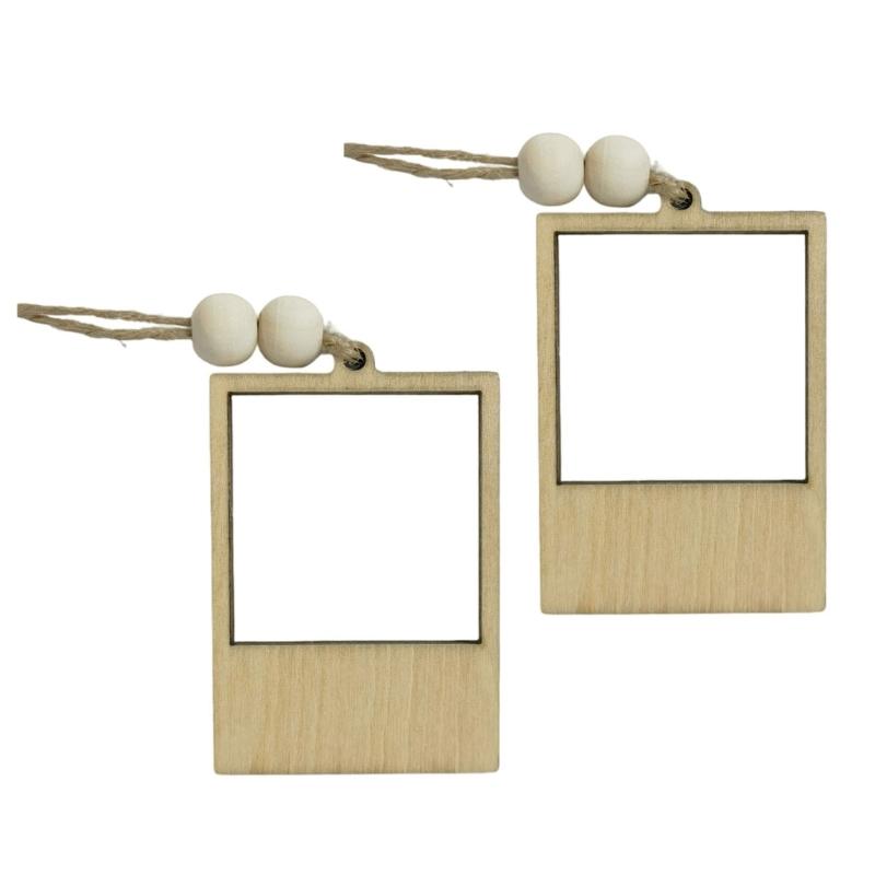 

Wood Photo Ornament Christmas Picture Ornament Wood Christmas Photo Frame Hanging Ornament Christmas Tree Decoration