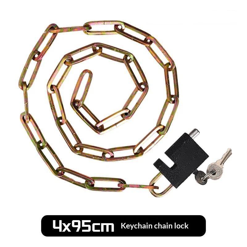 Anti Pry High Security Chain Lock Hardened Quenched Steel Waterproof Rust Proof Ideal for Bike Motorcycle Parking Protection