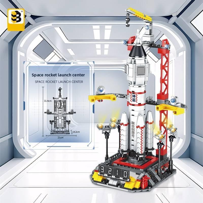 Assembles Rocket Shenzhou Building Blocks With Abs Plastic For Daily Gift Kids