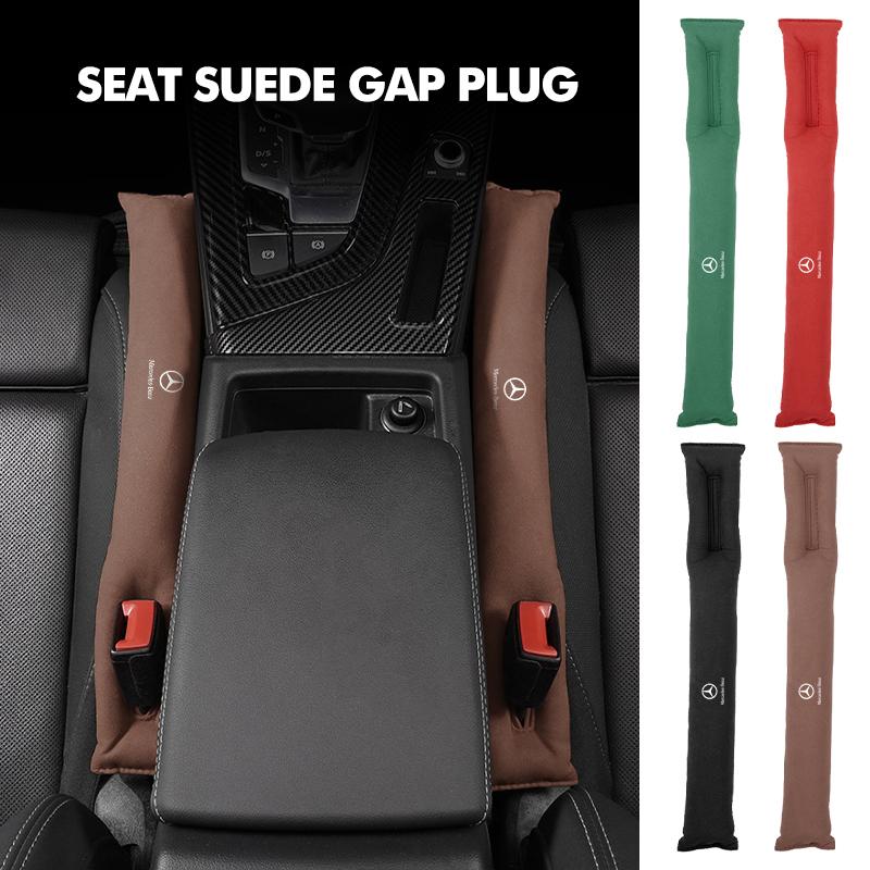 For Mercedes Benz Suede Car Logo Seat Gap Filler Seat Seam Leak-proof Plug Strip C180 C300 W124 W176 W177 C200 C260 GLC CLE CLA 2TDU
