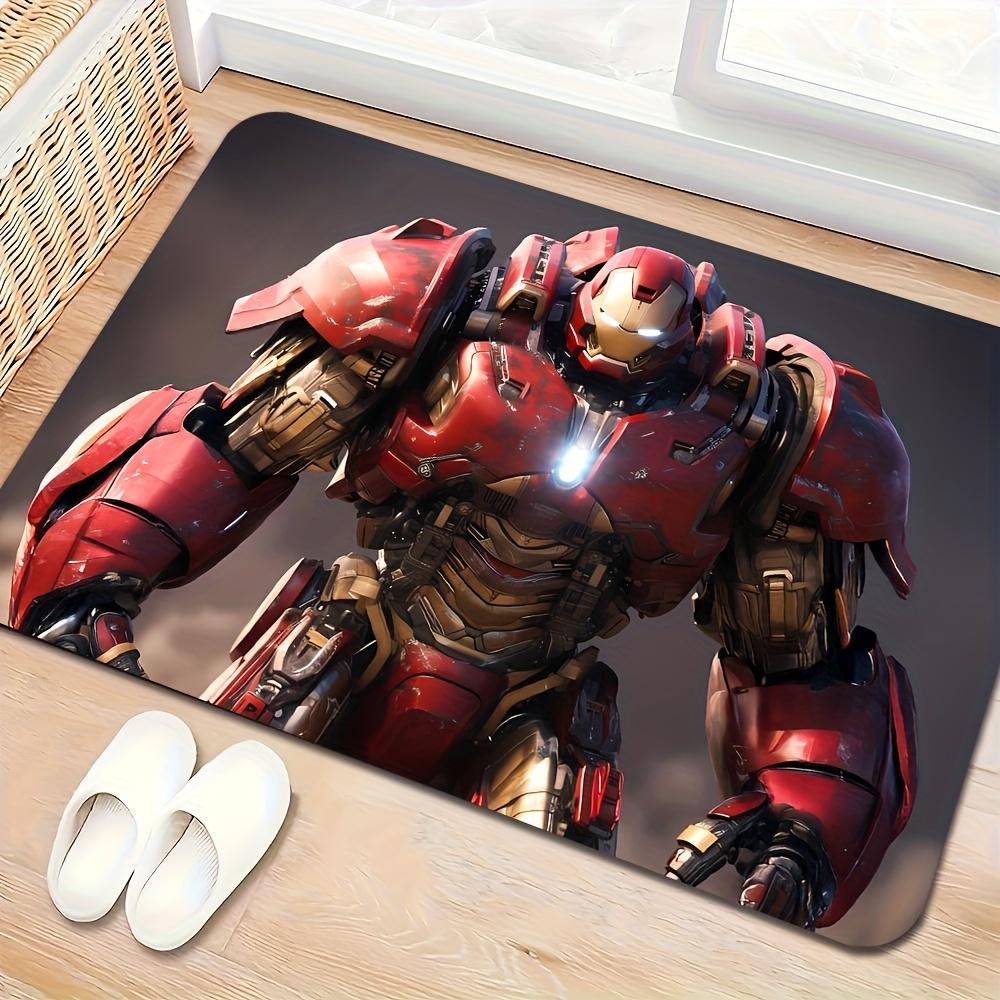 1pc MARVEL Superhero & Classic Movie Hero Floor Mat - Durable Polyester, Machine Washable, Rectangular Design for Living Room,