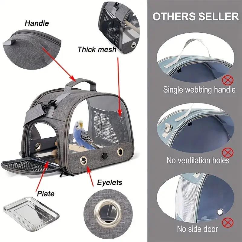 Bird Travel Carrier With Stand Small Bird Carrier For Parrot Portable Bird Carrier Travel Bag Small Pet Carrier Shoulder Bag
