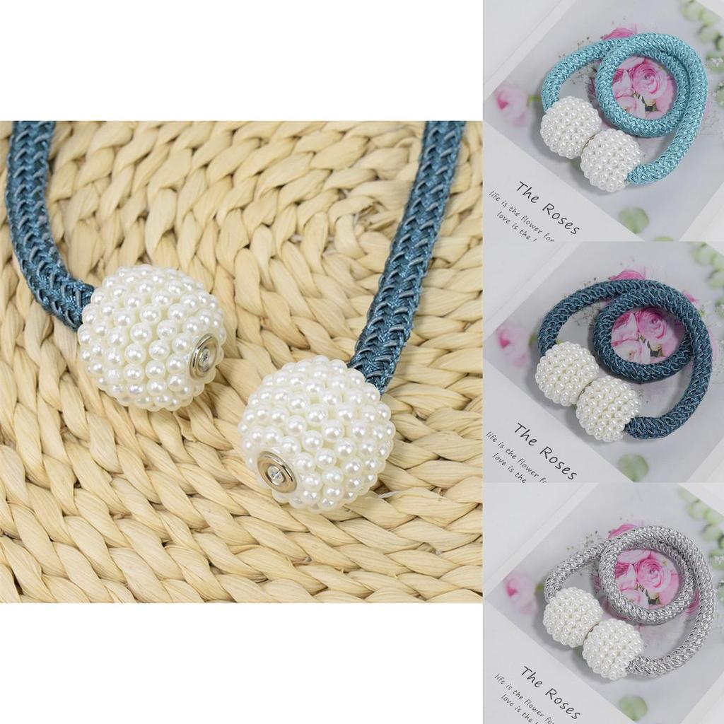 Chic Magnetic Curtain Tiebacks Featuring Braided Ball Buckle For Home Dcor