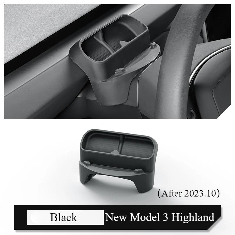 Silicone Storage Box for Tesla Model 3 Y 2021-23 Steering Wheel Glasses Case GPS Navigation Mobile Phone Holder Car Accessories