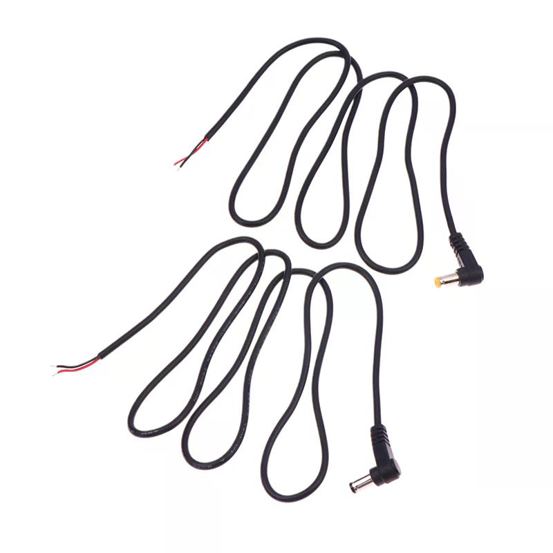 5.5 X 2.1mm/2.5mm Right Angle DC Power Cable DC Male Plug Power Connector Plug Connector Extension Line