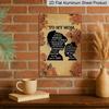 2D Flat Vintage Mother and Daughter Inspirational Quote Aluminium Metal Sign Stylish Wall Decor Mother's Day Decoration & Mother's Day Gift 8 * 12