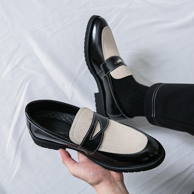 Herren kleine Lederschuhe große Größe neue Freizeitschuhe ein Pedal Doudou Schuhe Außenhandel Slipper Business Lederschuhe Herren