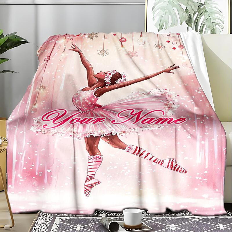 1PC Custom Name Winter Wonderland Outdooor Flannel Blankets Patterns Throw Blanket All-Season Soft Gift for Couch, Bed, Camping Gifts