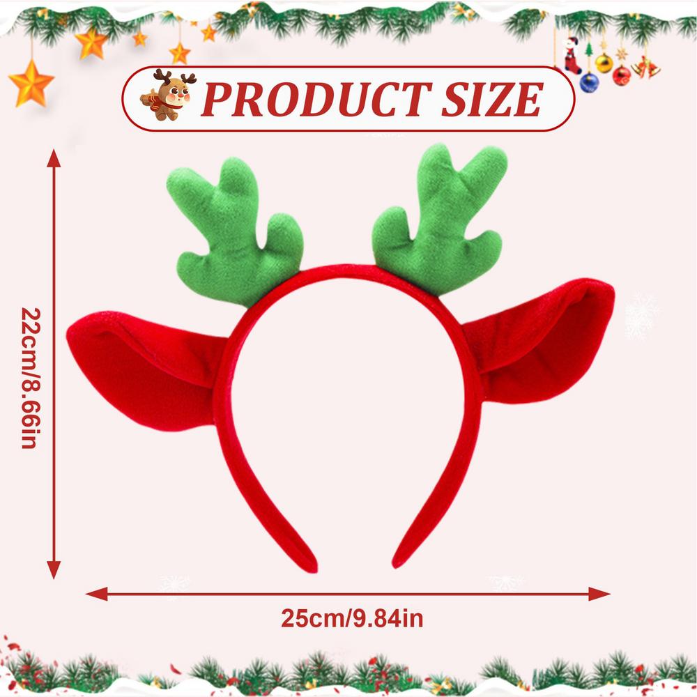 Plush Antler Headband Animal Ears Headwear Adorable Antlers Headpiece Headdress For Halloween Cosplay Costume Accessories
