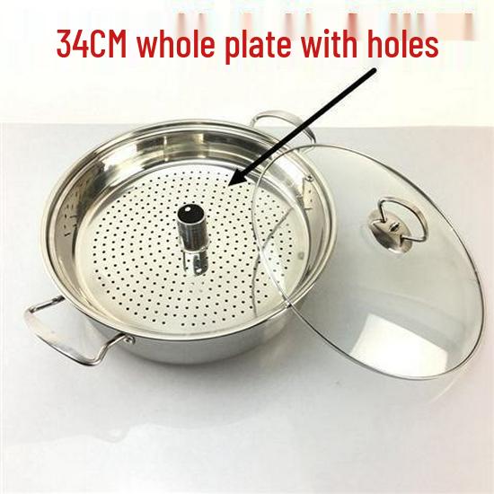 Stainless Steel Dual-Use Seafood Steamer Pot for Gas & Induction Cooktops.