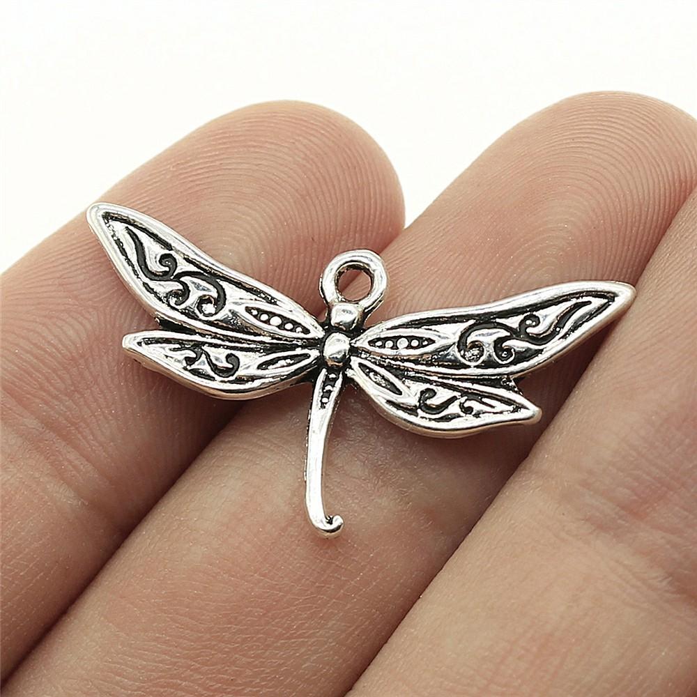 20pcs Dragonfly Charms Antique Silver Color Dragonfly Charms Pendants For Bracelets Dragonfly Charms Making Jewelry